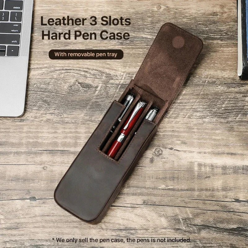 Luxe bescherming voor uw schrijfwaren – leren pennenetui met magneetsluiting - ZakelijkePennen.nl