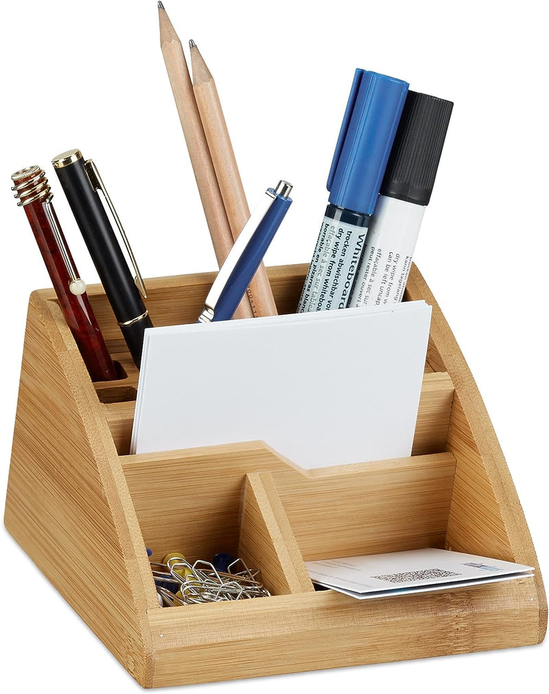 Laad afbeelding in Galerijviewer, Productnaam: Duurzame houten bureau-organizer

