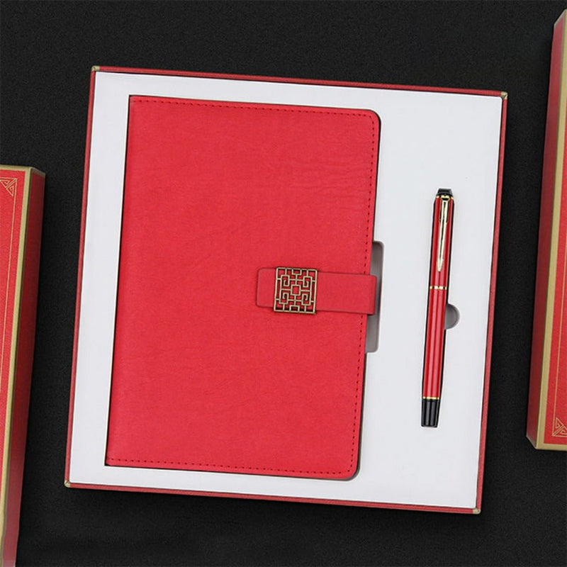 Laad afbeelding in Galerijviewer, Verleid uw partners: Luxe geschenkset voor professionals met duurzame duurzame pen op een witte displaybox.
