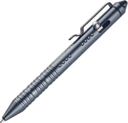 Een Verleidelijke Bolt Action-pen met geribbelde grip en clip.